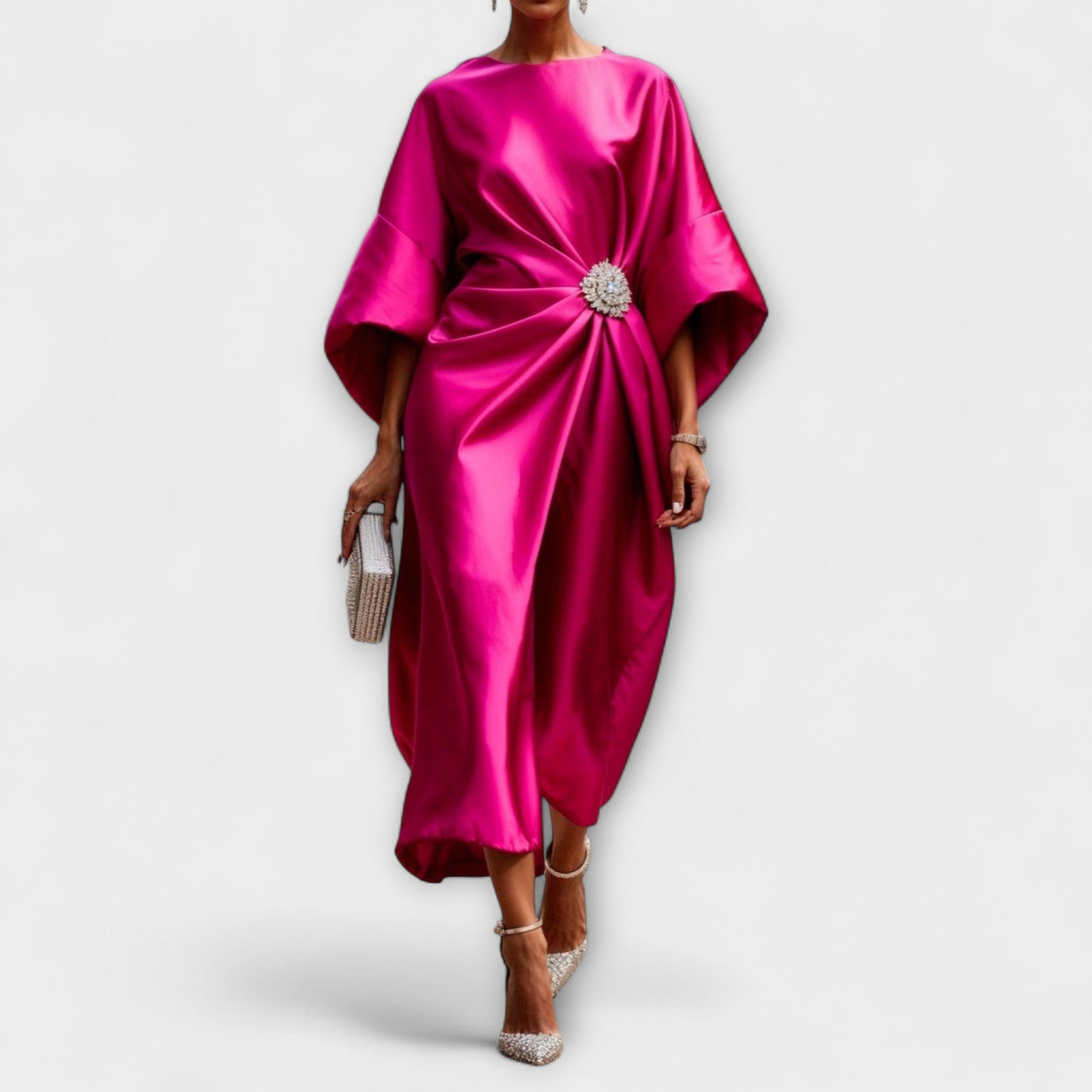 Luxe Shimmer Satin Maxi Dress | Dress