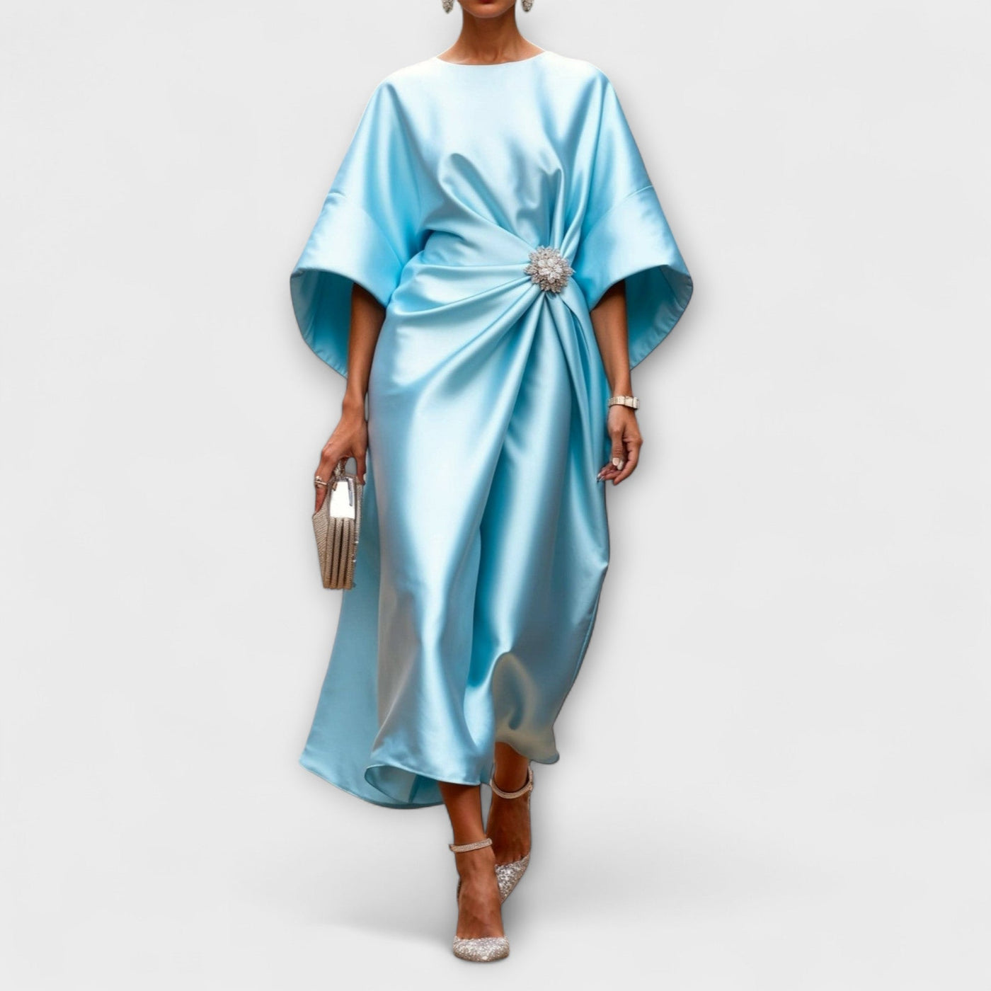 Luxe Shimmer Satin Maxi Dress | Dress