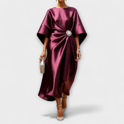Luxe Shimmer Satin Maxi Dress | Dress