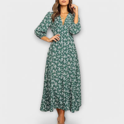 Floral Pattern Maxi Dress | Dress