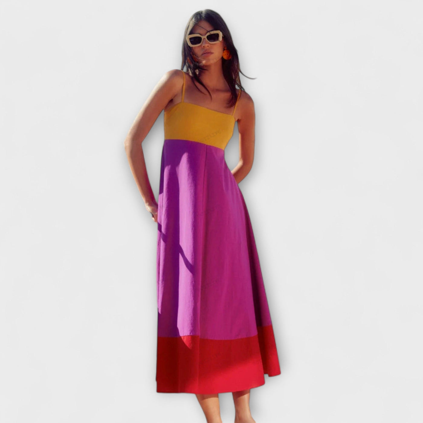 Color Block Spaghetti Strap Dress | Dress