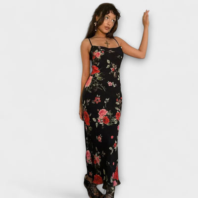 Flower Pattern Spaghetti Strap Bodycon Dress | Dress